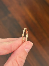 Rose gold natural diamond band