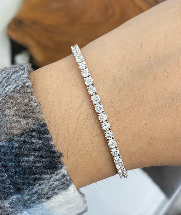 14k 5.42 CT Lab 7 Inches Tennis Bracelet