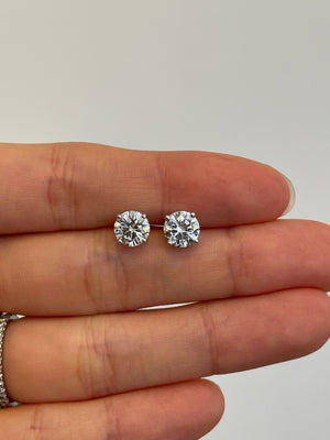 Lab 1.90ct 18K Diamond Studs