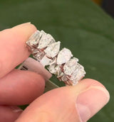 White gold 5.37ct pear shaped eternity band