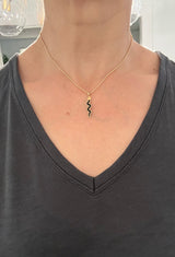 Yellow gold snake pendants
