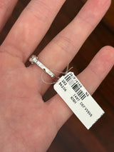 White gold bezel set 3.09ct lab diamond 3/4 eternity band
