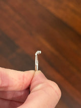 White gold lab diamond curved band