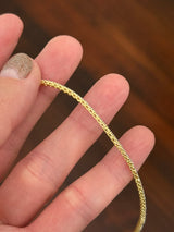 16.5” 4 prong yellow gold with white gold prongs 5.08ct lab diamond tennis necklace