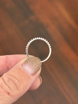 White gold natural ruby band