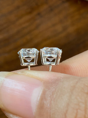 2.20 cttw Lab White Gold Studs