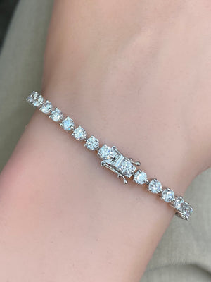 6.77 CT Lab 7.15 inches Tennis Bracelet