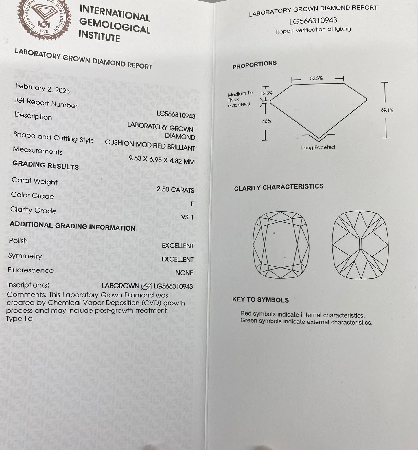 IGI certified 2.50 Ct old mine cut and pear lab diamond ring