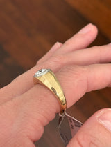 Men’s yellow and white gold 1ct lab diamond ring