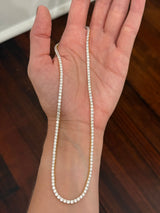 16.5” 4 prong yellow gold with white gold prongs 12.27ct lab diamond tennis necklace