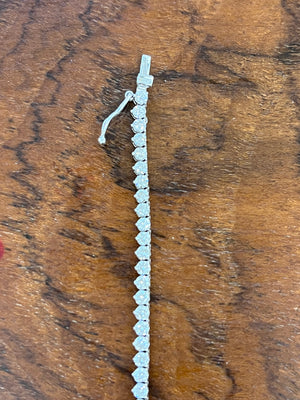 6.03 CT Lab 16.25 inches 3 Prongs Tennis Necklace