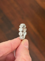 White gold bezel set 3.09ct lab diamond 3/4 eternity band