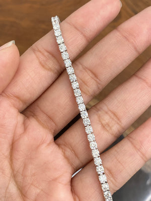14k 5.42 CT Lab 7 Inches Tennis Bracelet