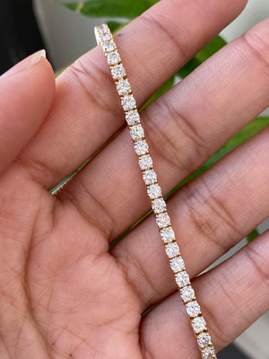5.40 CT Lab 7 Inches Yellow Tennis Bracelet