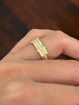 Yellow gold men’s size 7 0.59ct lab diamond band