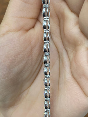 11.15CT 7 inches White Gold Tennis Bracelet Bezel