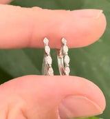 White gold 0.25ct marquise lab diamond oval hoop earrings