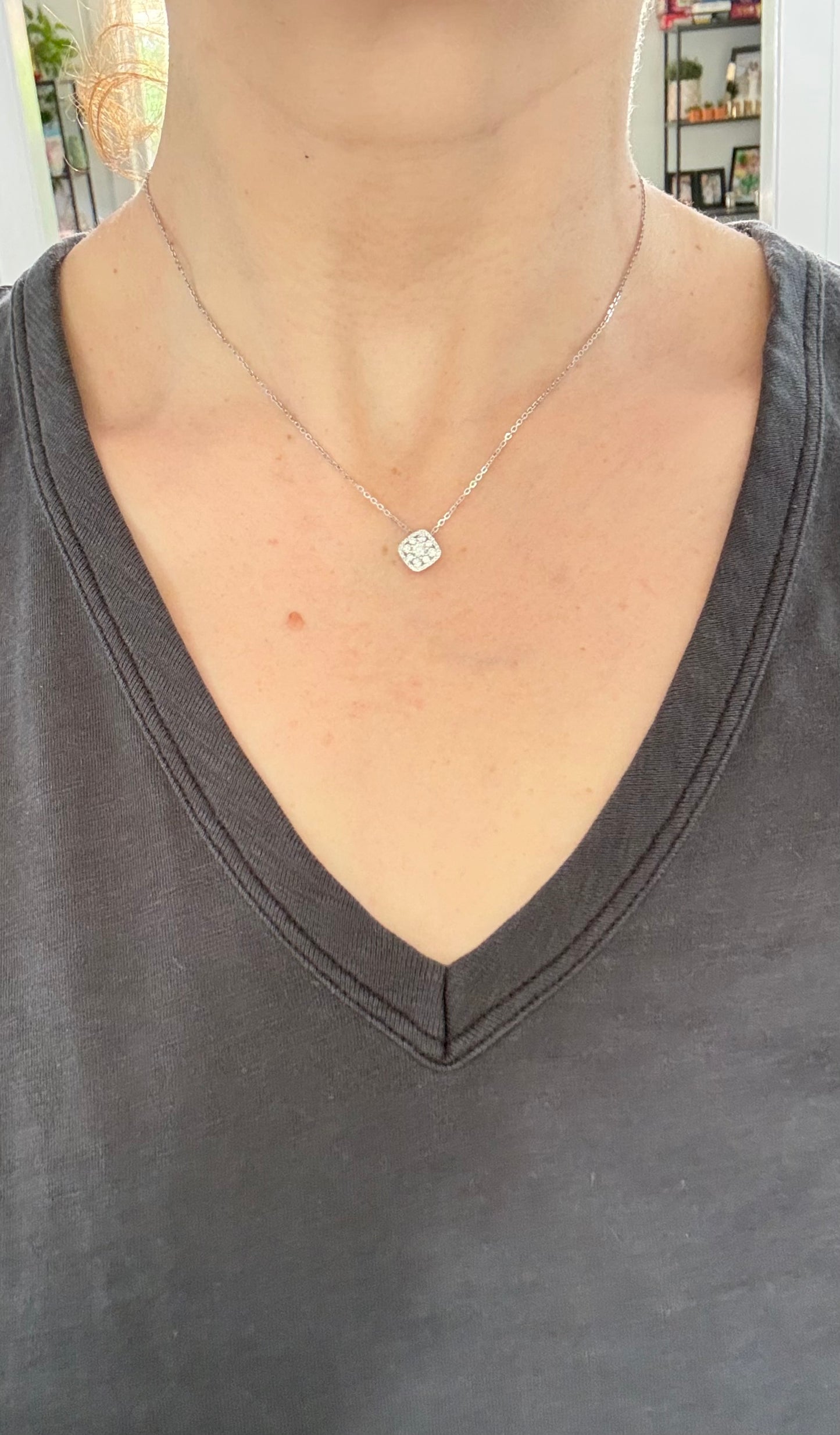 White gold diamond necklace