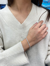 3.00CT Lab-Grown Diamond Sterling Silver Tennis Bracelet