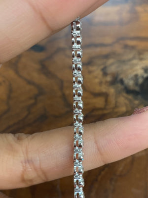 3.88 CT Lab 6.5 inches Bezel Tennis Bracelet