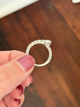 White gold diamond snake ring. Center stone is 0.7cts.