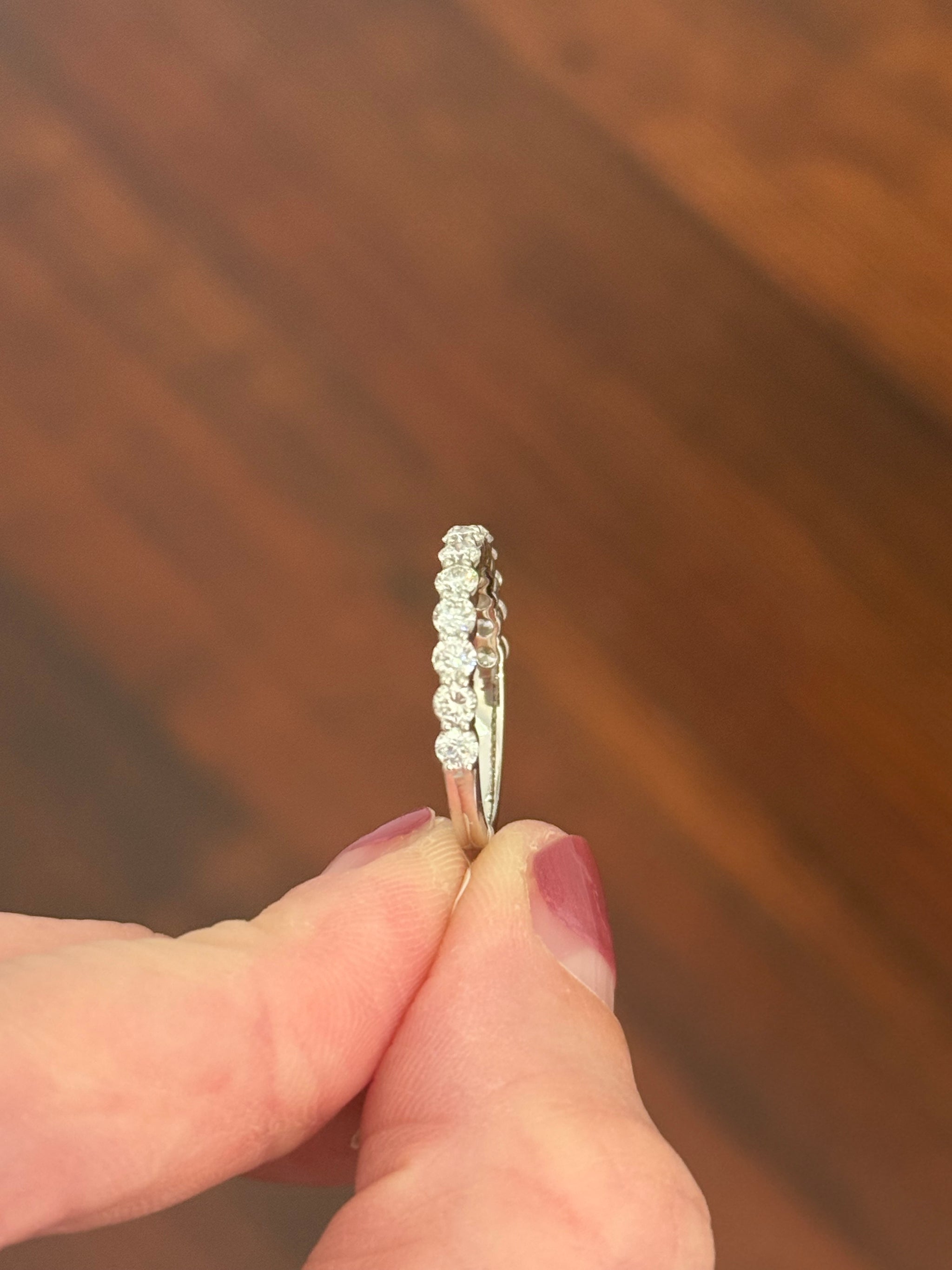 White gold 1.2ct lab diamond band