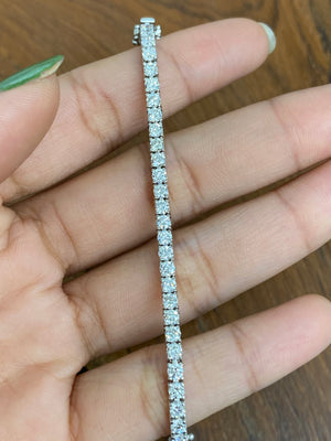 4.14 CT Lab 6 inches Tennis Bracelet