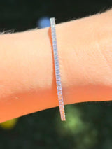 White gold 2.62ct lab diamond flex bracelet