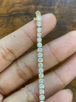 6.30 CT Lab 6.75” Rose Tennis Bracelet
