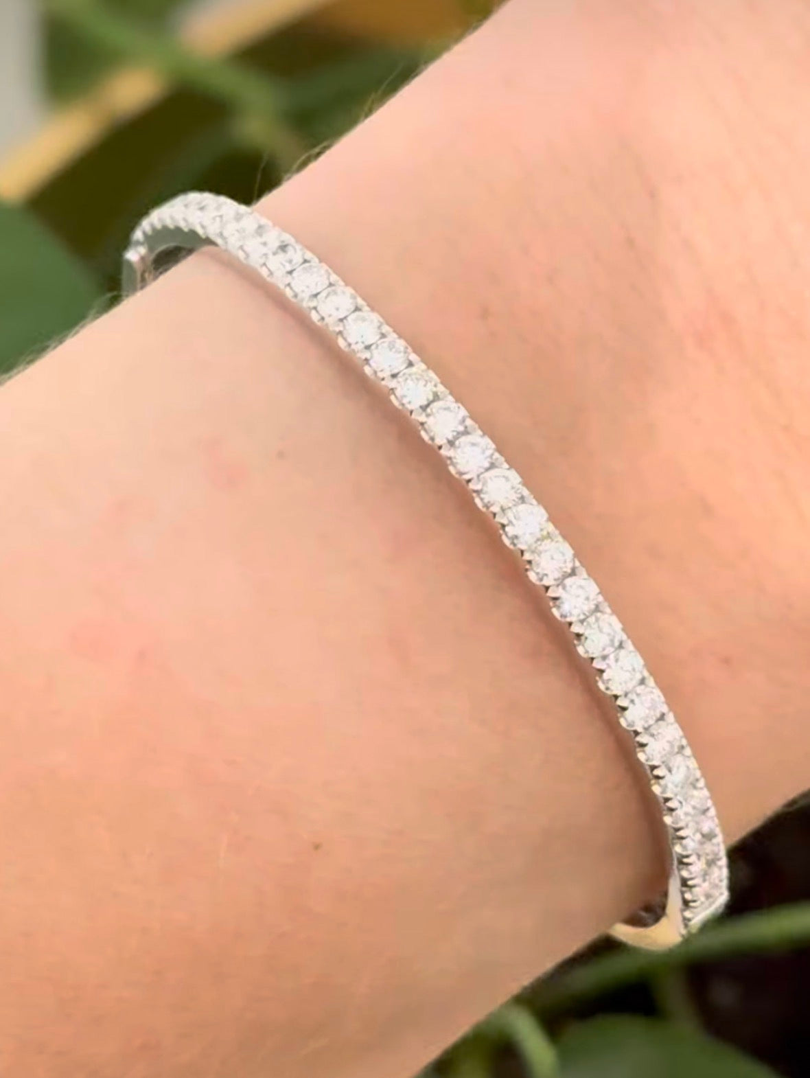 White gold 2.06ct lab diamond bracelet
