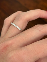 White gold lab diamond band