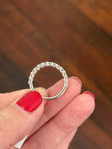 White gold 1.19ct oval lab diamond band