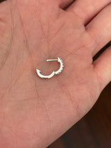 10.4mm white gold 0.19ct lab diamond hoop earrings