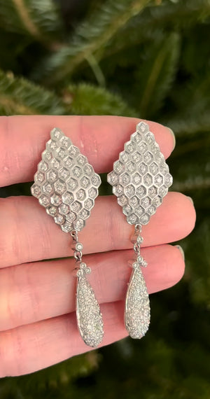 White gold diamond earrings natural