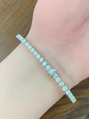 5.71 CT LAB TENNIS 6.4inch BRACELET