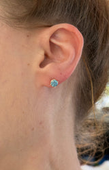 IGI certified blue lab diamond stud earrings