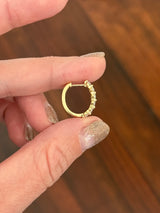 Yellow gold 2.24ct oval lab diamond oval hoops