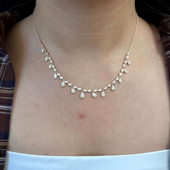14k 1.65 ctw Yellow Diamond Necklace