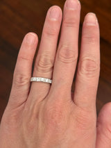 White gold lab diamond band