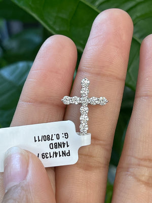 *Premade* 0.78 CT Lab Diamonds Cross Pendant