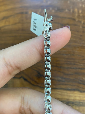 6.45 CT LAB 7 INCHES BEZEL TENNIS BRACELET