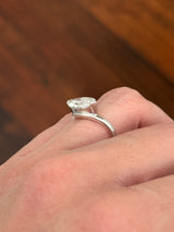 White gold east west set 3.01ct marquise lab diamond ring
