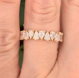IGI certified 1.57ct pear shaped lab diamond band