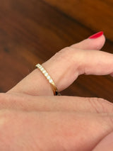 Yellow gold 0.5ct lab diamond band