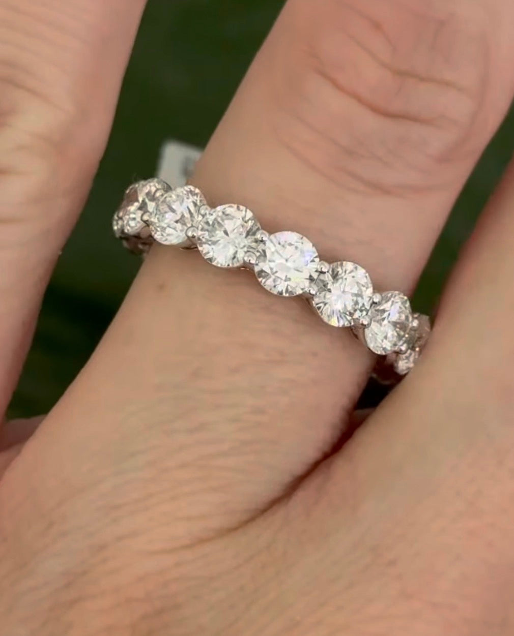 White gold 5.2ct lab diamond eternity band