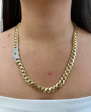 1.34 cttw 14k Gold Cuban Link Chain
