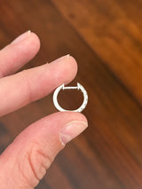 14.8mm white gold 0.77ct lab diamond hoop earrings