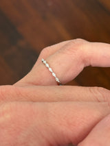 White gold 0.32ct marquise lab diamond band