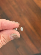 White gold 0.66ct lab diamond earrings with push backs
