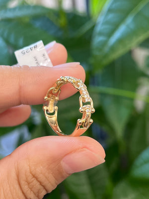 14k 0.25 TCW Yellow Diamond Ring Band Link